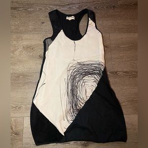 Unique Scribble Tank Top Dress